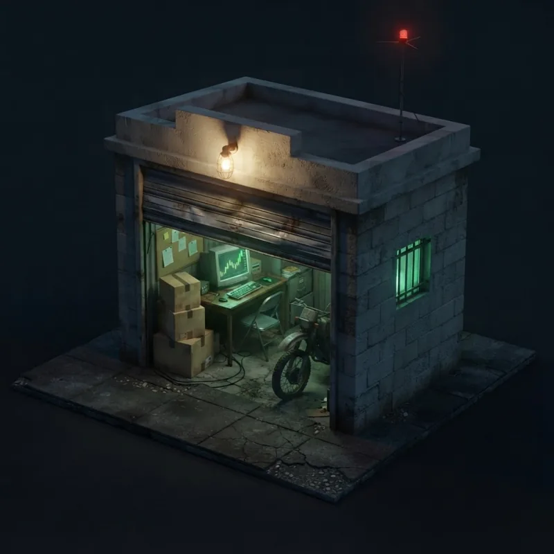 Cinder block garage