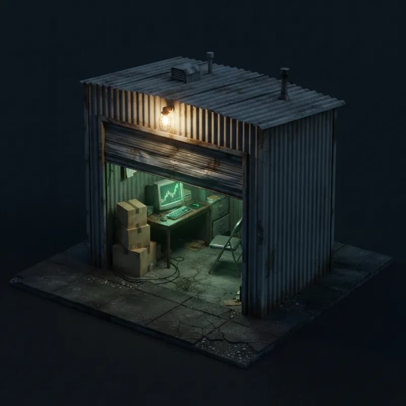Garage, night