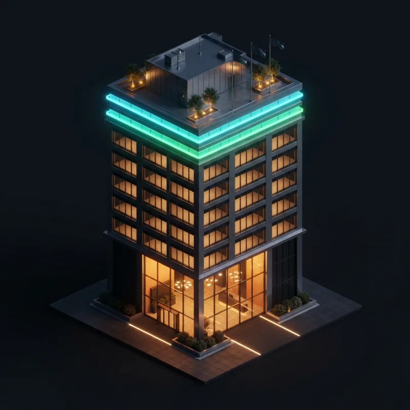 HQ, night