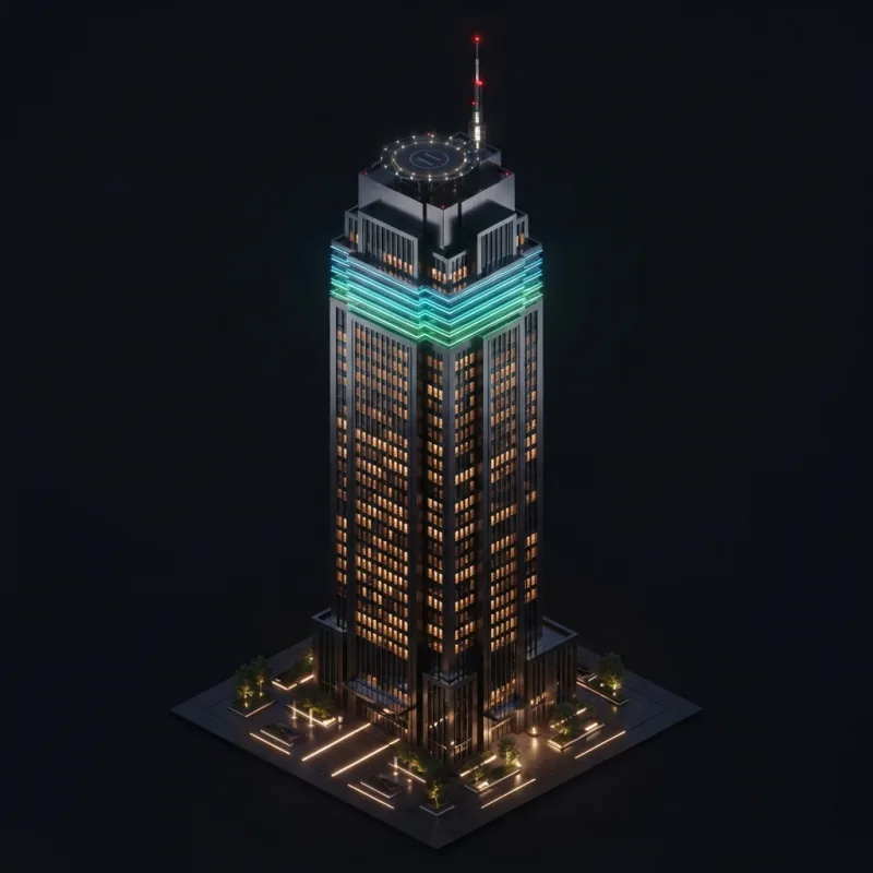 Skyscraper, night